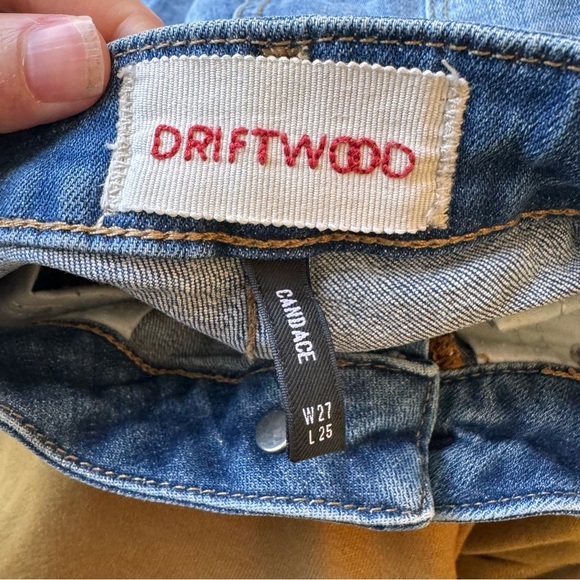 DRIFTWOOD CANDACE Embroidered Hem Straight Ankle High Rise Jeans - 27 - Picture 13 of 13